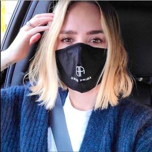 Anine Bing Face Mask. NWT. Black with AB Logo